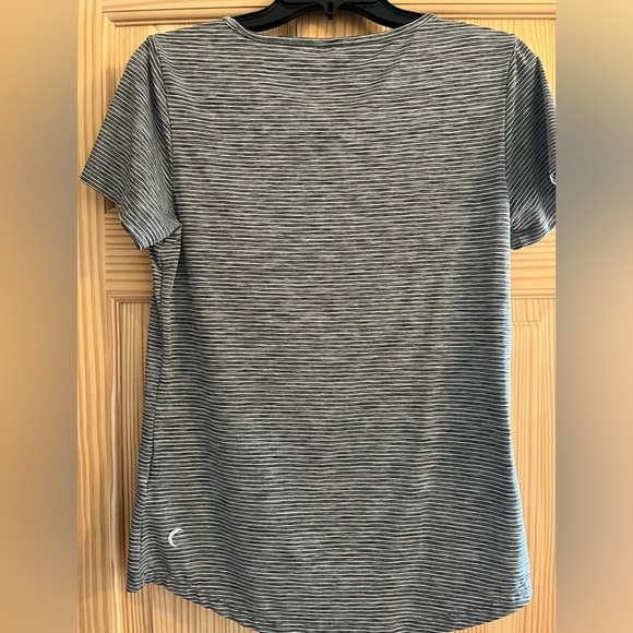 Zyia Women’s Black and Gray Stripped Shirt Size Small - Picture 2 of 4